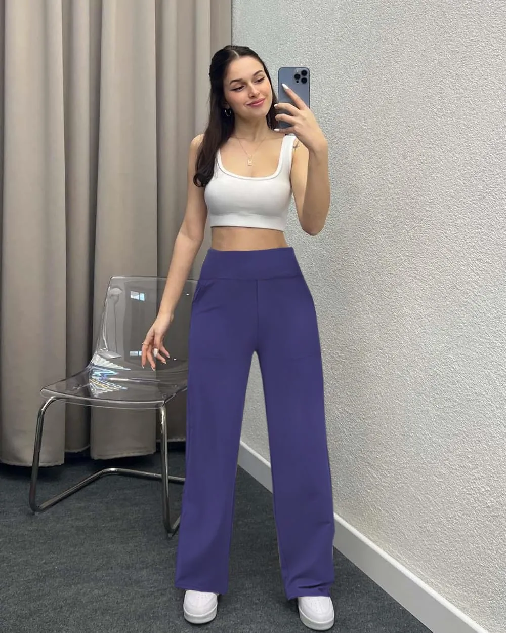 3 Pack Yoga Pants Women's Wide Leg Pants High Waist Elastic Sweatpants pantsLounge Pants with Pockets