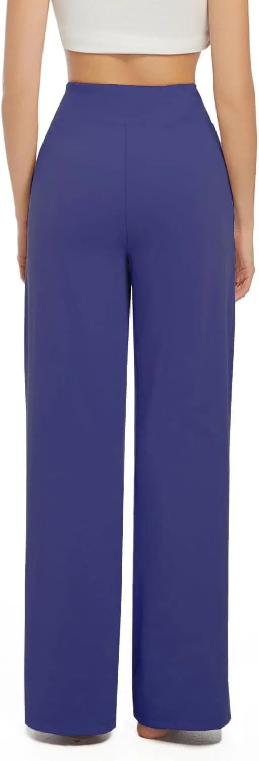 3 Pack Yoga Pants Women's Wide Leg Pants High Waist Elastic Sweatpants pantsLounge Pants with Pockets