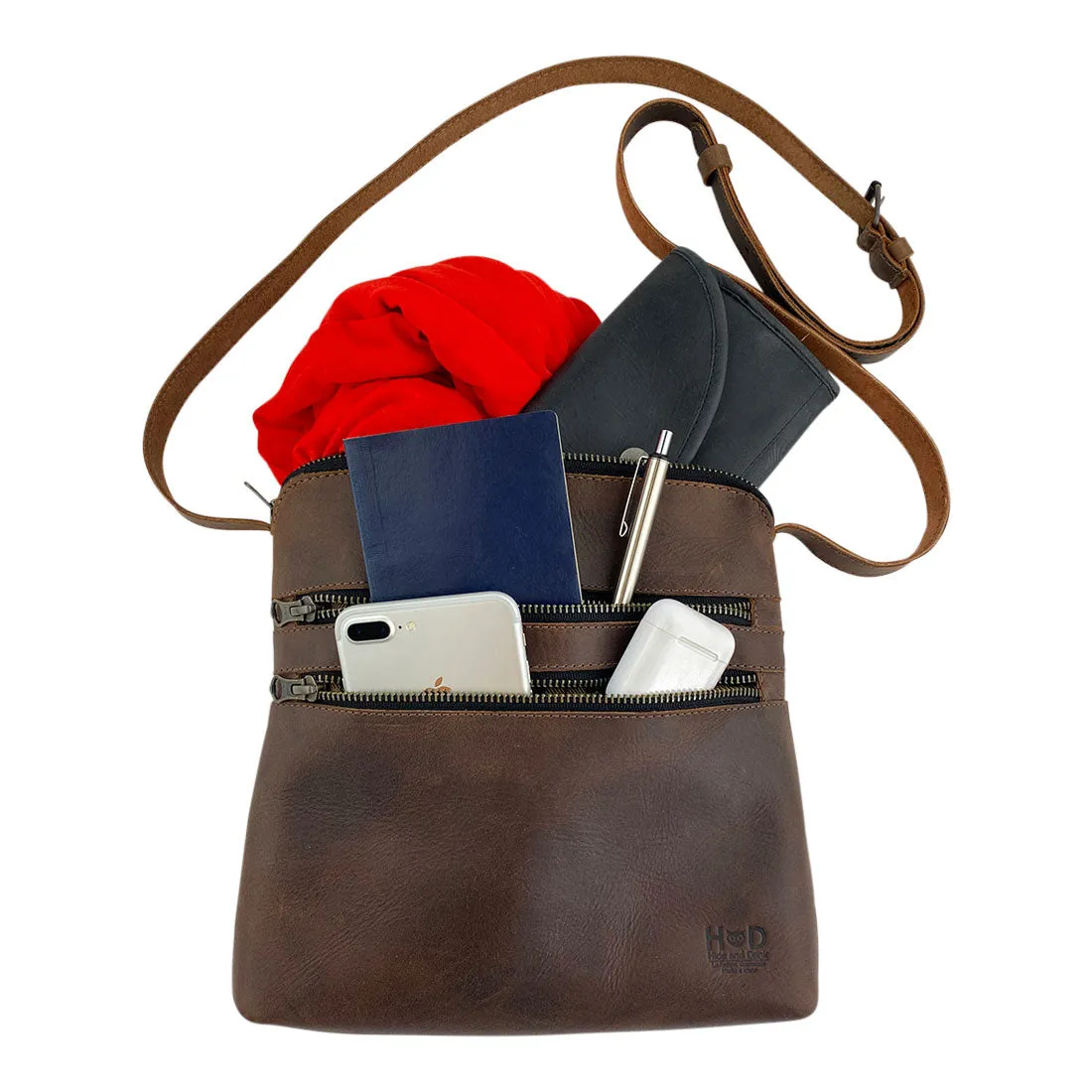 3 Zipper Satchel