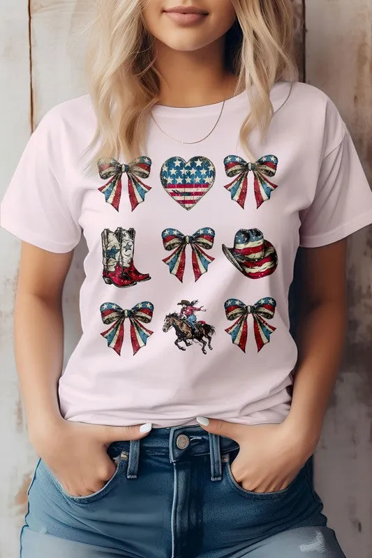 4th of July Coquette Western Graphic Tee