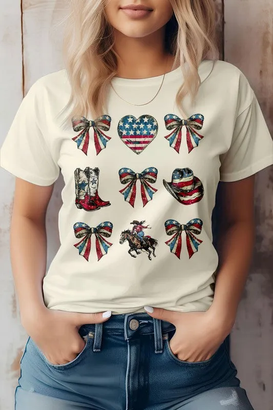4th of July Coquette Western Graphic Tee