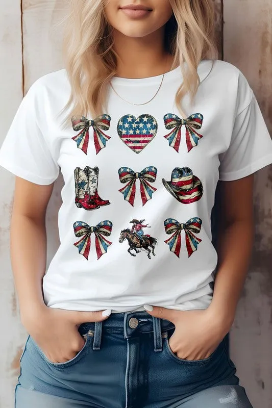 4th of July Coquette Western Graphic Tee