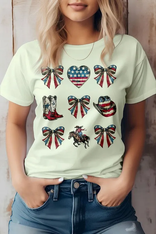 4th of July Coquette Western Graphic Tee