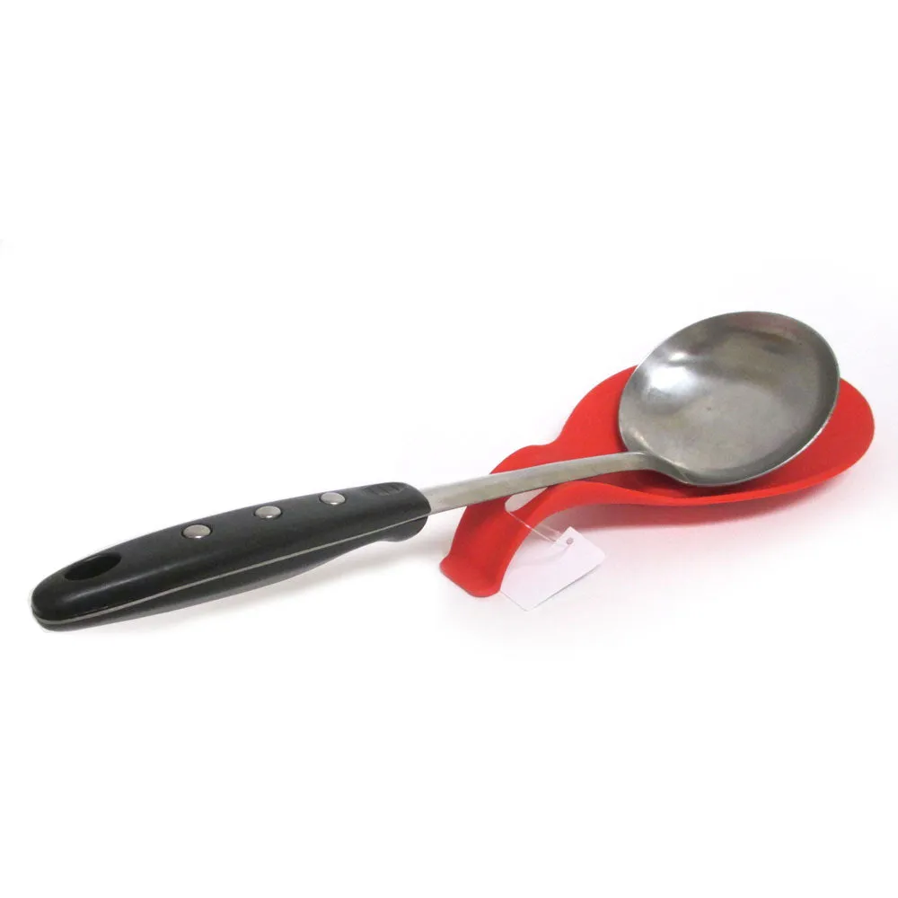 6 Heat Resistant Silicone Spoon Rest Kitchen Utensil Spatula Holder Cooking Tool