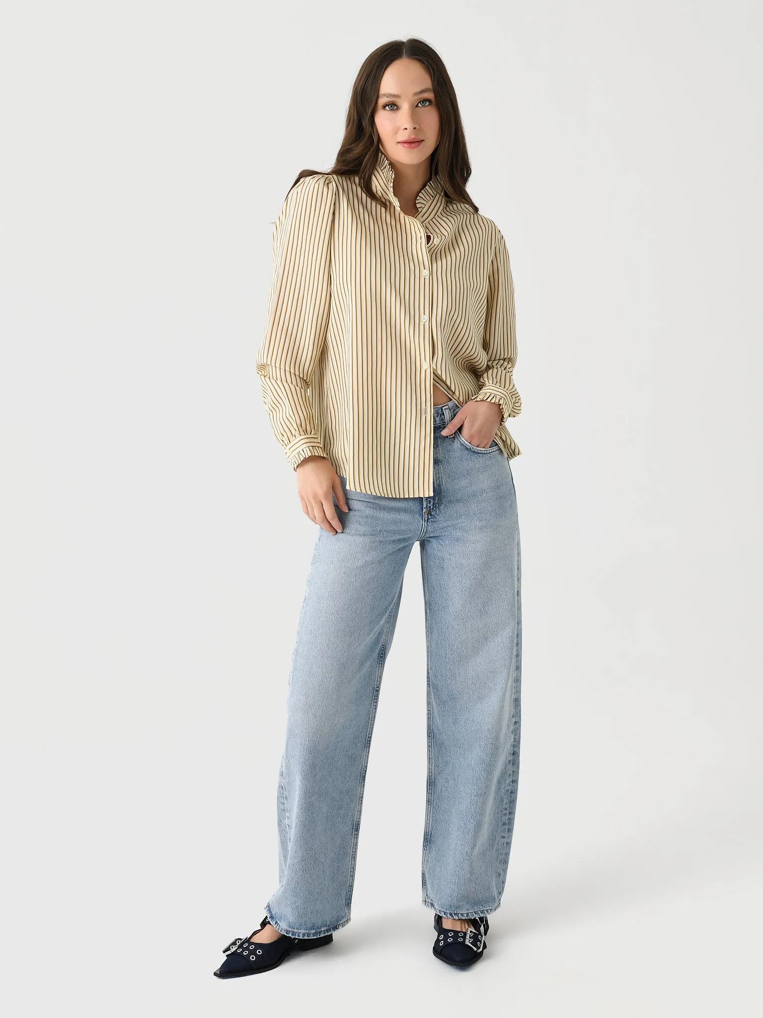 A Shirt Thing Women's Peggy Multi Stripe Shirt