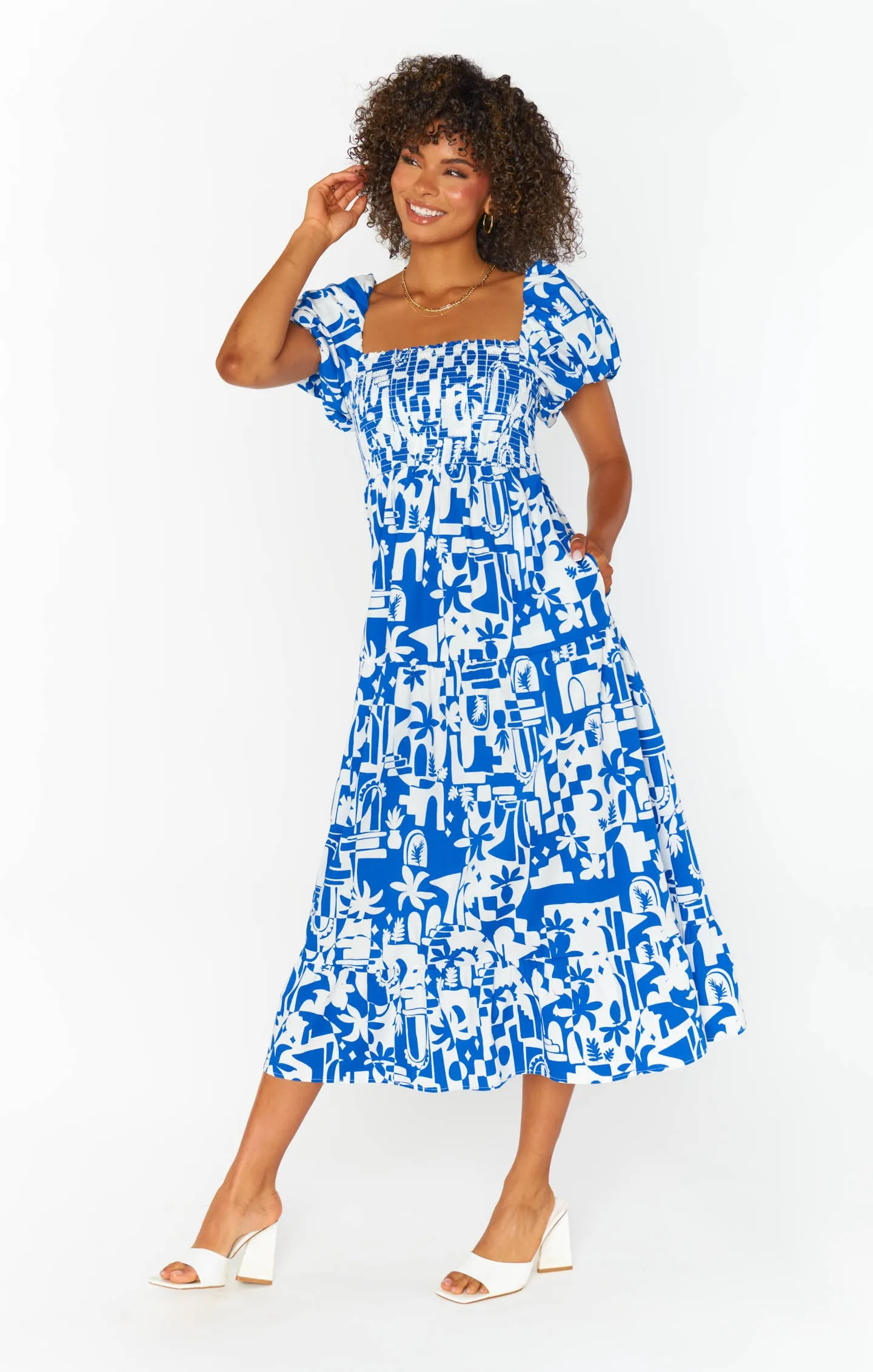 Afternoon Tea Dress ~ Santorini Escape