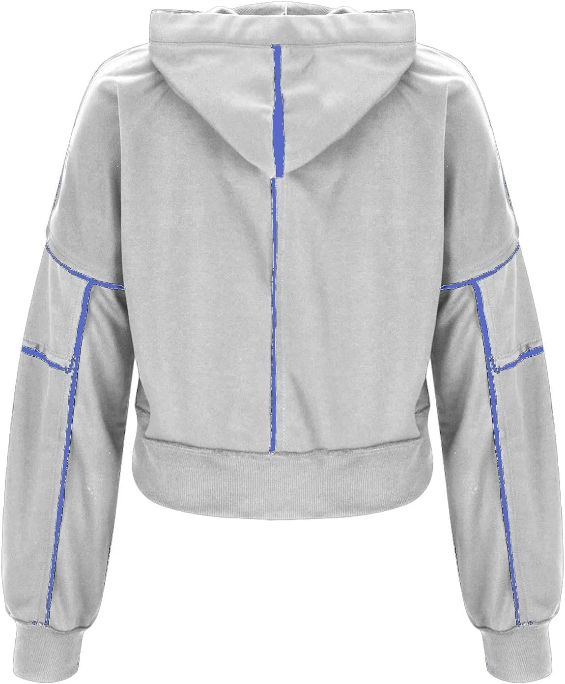 Akklian Zip Up Hoodies for Women Fashion Cropped Sweatshirt Fleece Lined Y2K Fall Teen Girls Preppy Clothes Casual Jackets