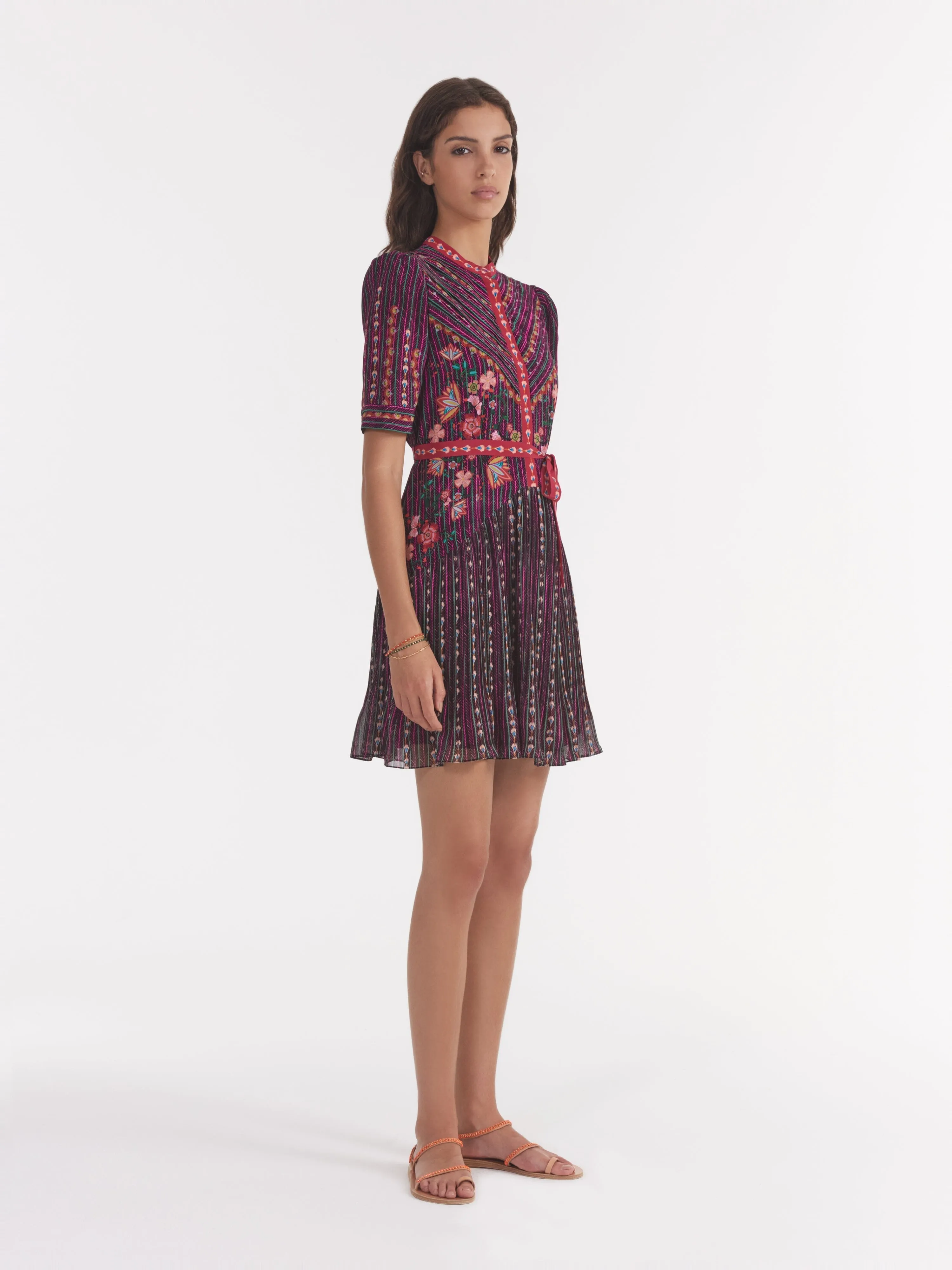 Ally Dress in Feather Stitch