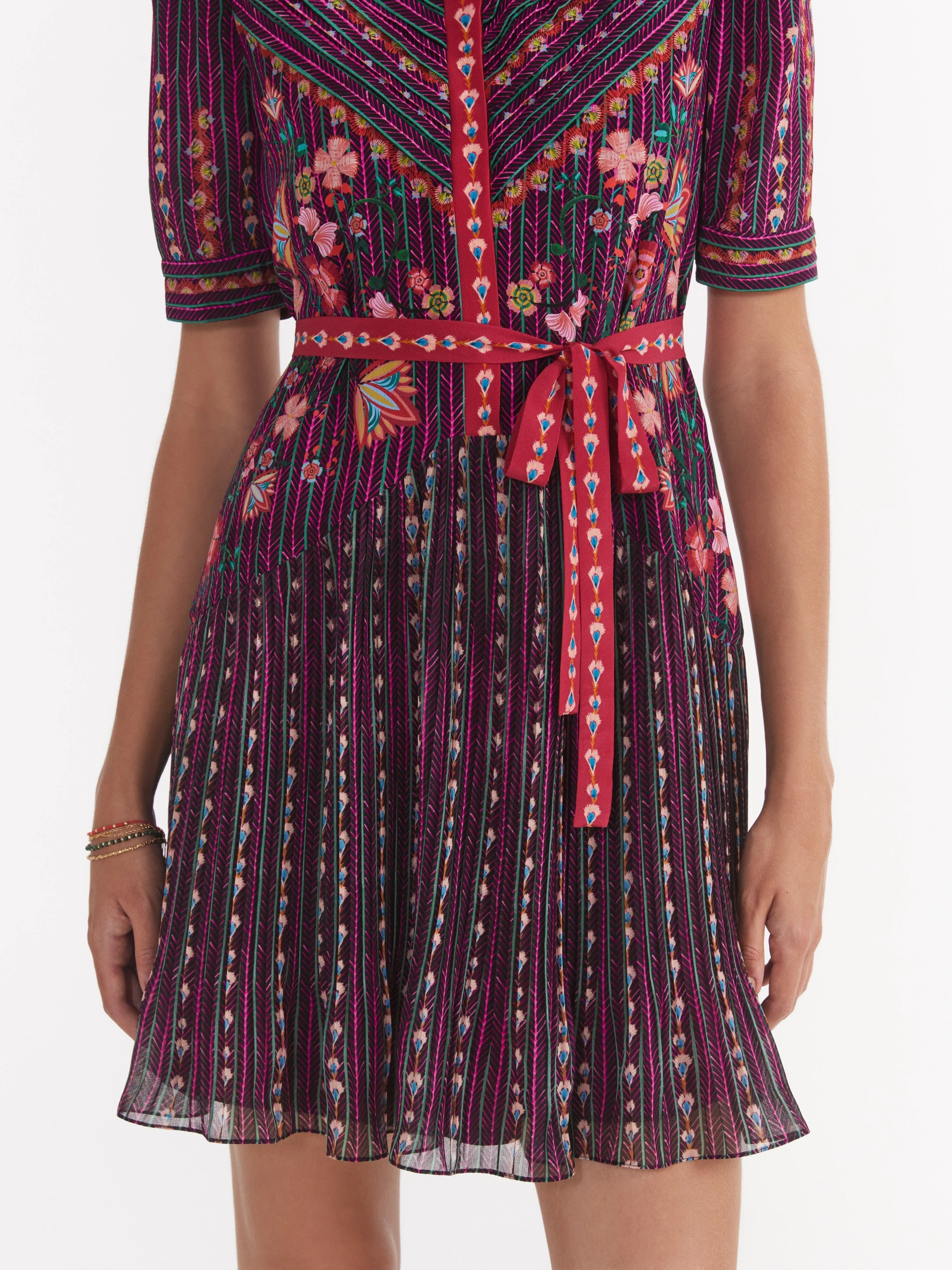 Ally Dress in Feather Stitch