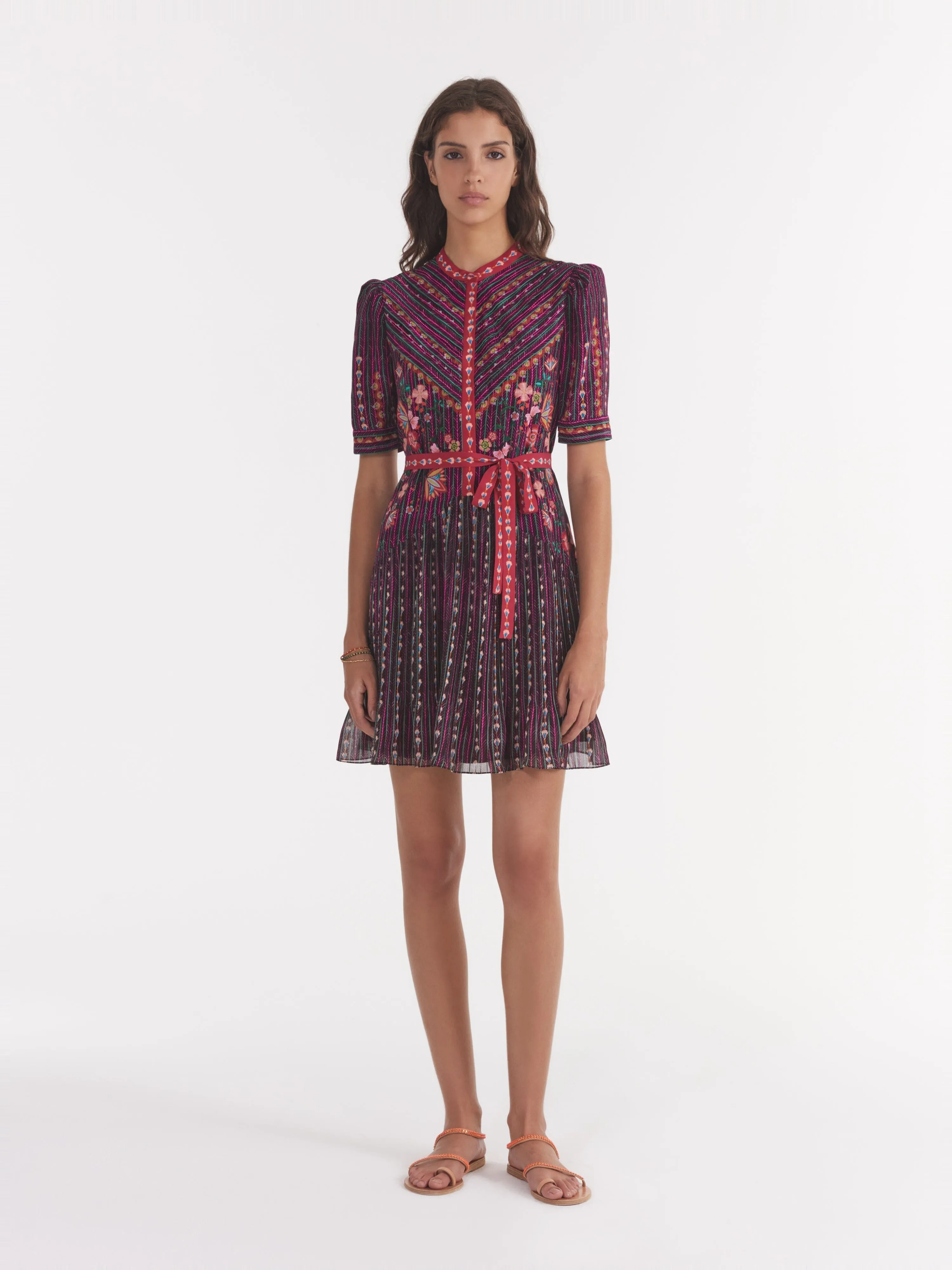 Ally Dress in Feather Stitch