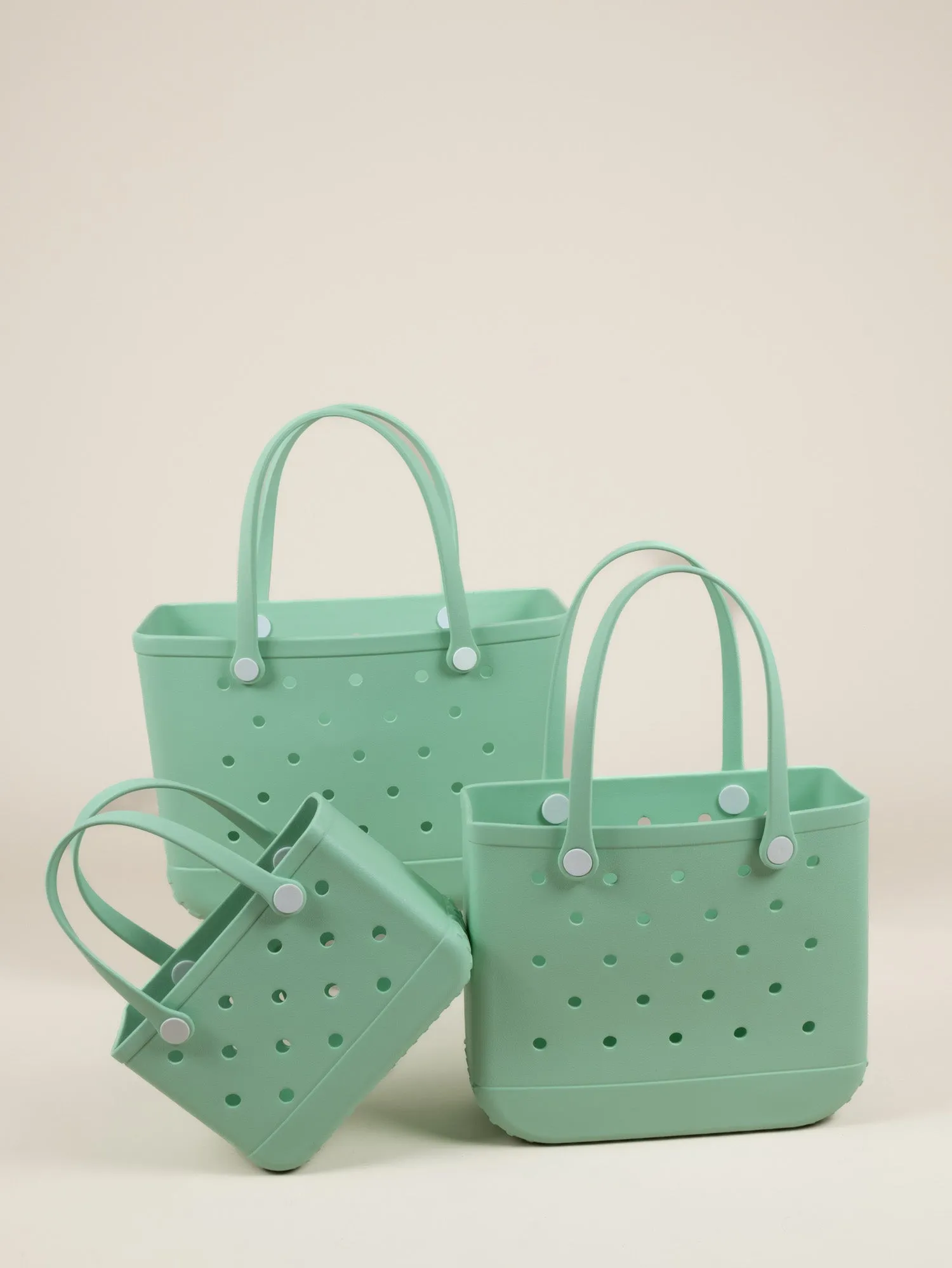 Aloha Vegan Tote Bag - Mint Green - Medium