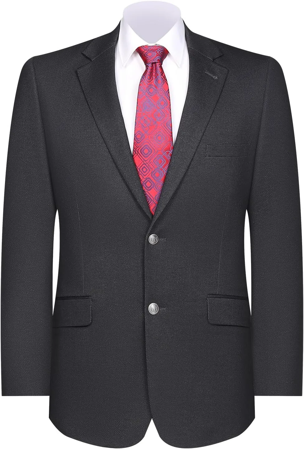 AMY ZHU Men's Sport Coat Knit Classic Fit Blazer Single Breasted 2 Button Notch Lapel Suit Jacket for Daily