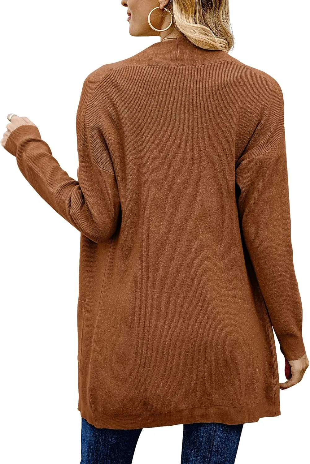 ANIXAY Cardigan Sweaters for Women 2024 Long Sleeve Open Front Knit Outwear Coat Womens Cardigan with Pockets