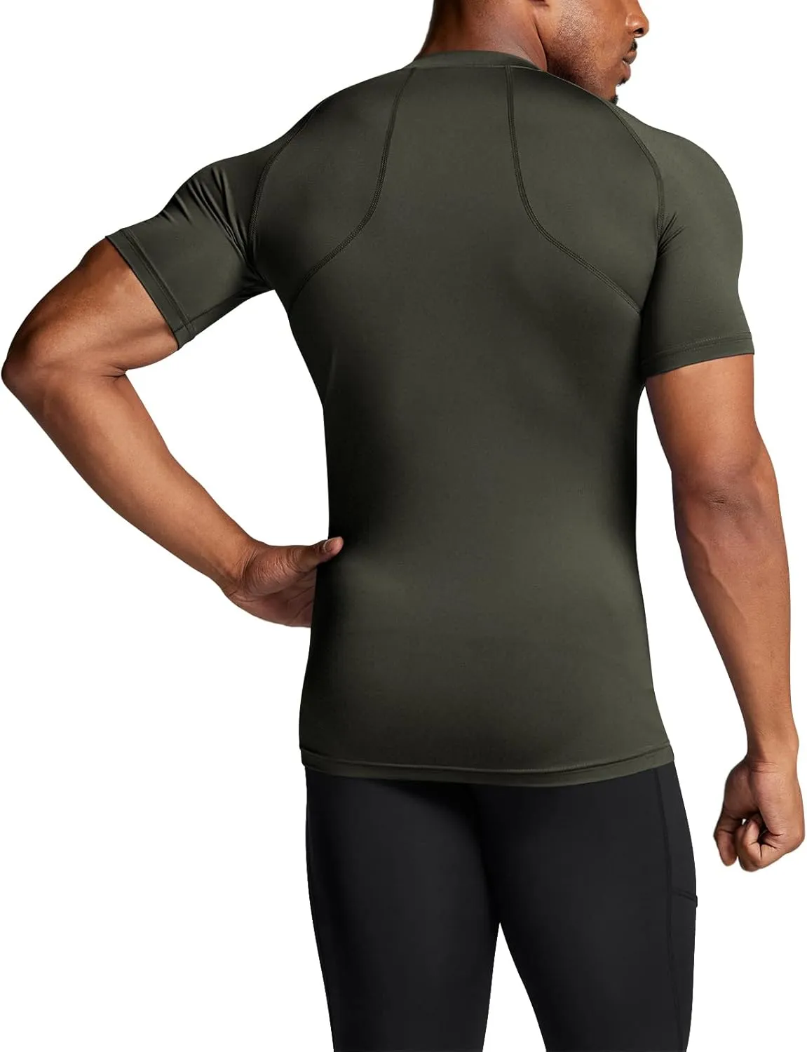 ATHLIO Men's Cool Dry Short Sleeve Compression Shirts, Sports Baselayer T-Shirts Tops, Athletic Workout Shirt