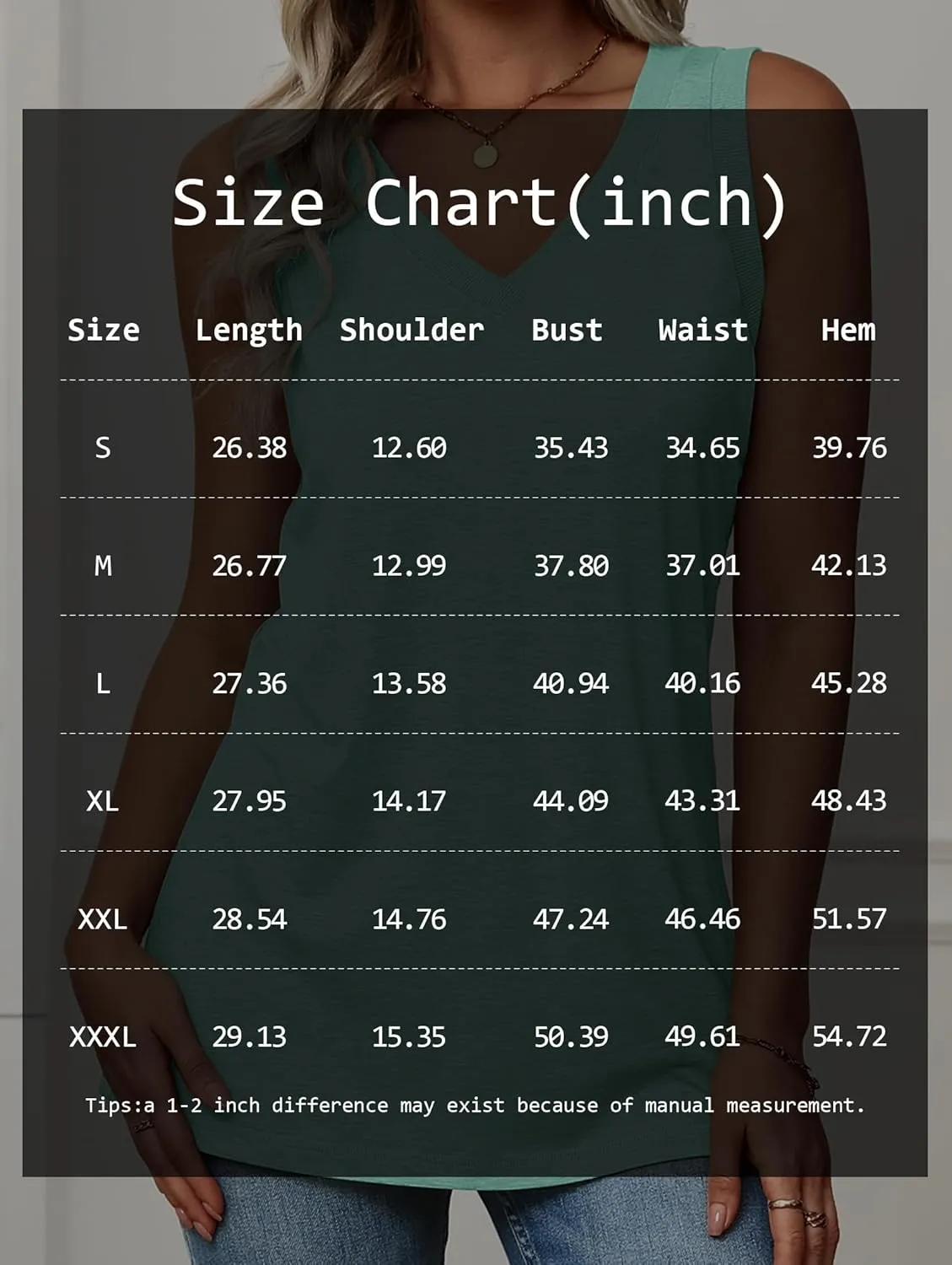 ATHMILE Women Summer V Neck Tank Top Sleeveless Spring Tee Beach Vacation Tops