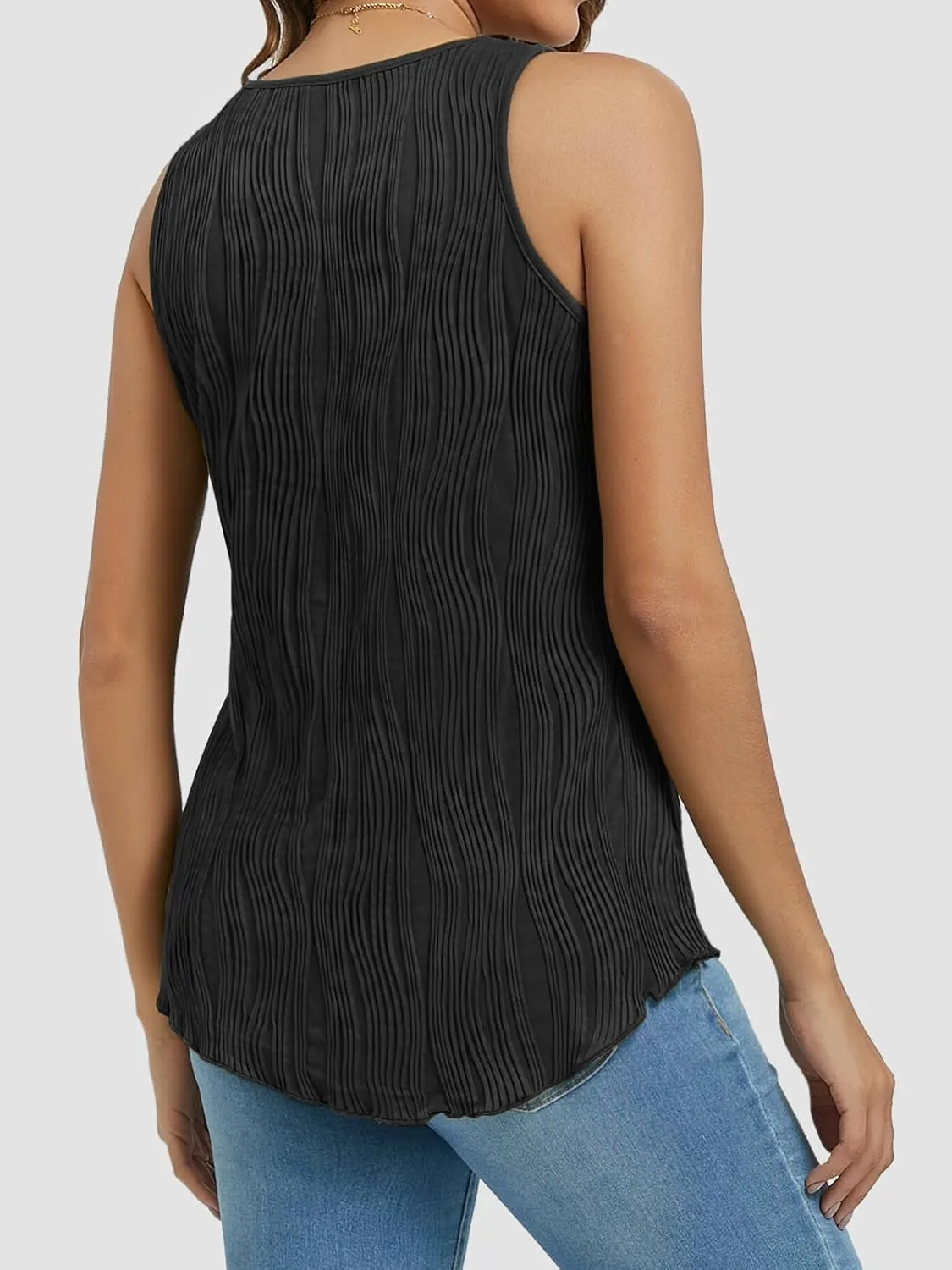 ATHMILE Women's Dressy Business Casual Tank Tops Summer Sleeveless Trendy Spring Blouses Flowy Work Shirts