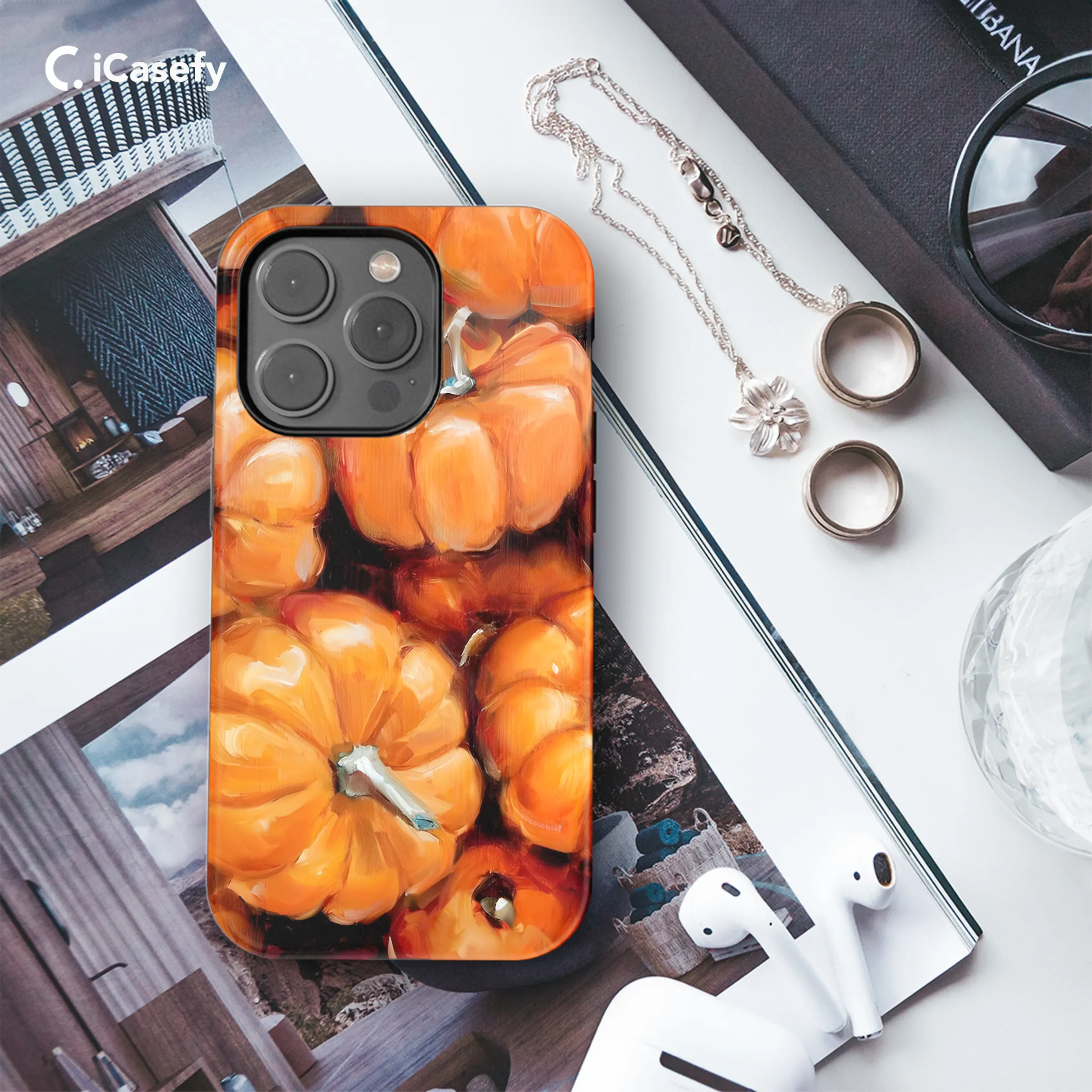 Autumn Fall Pumpkin Phone Case iPhone Samsung Cover Pixel 1883