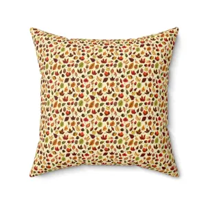 Autumn Leaves Pattern Polyester Square Pillow