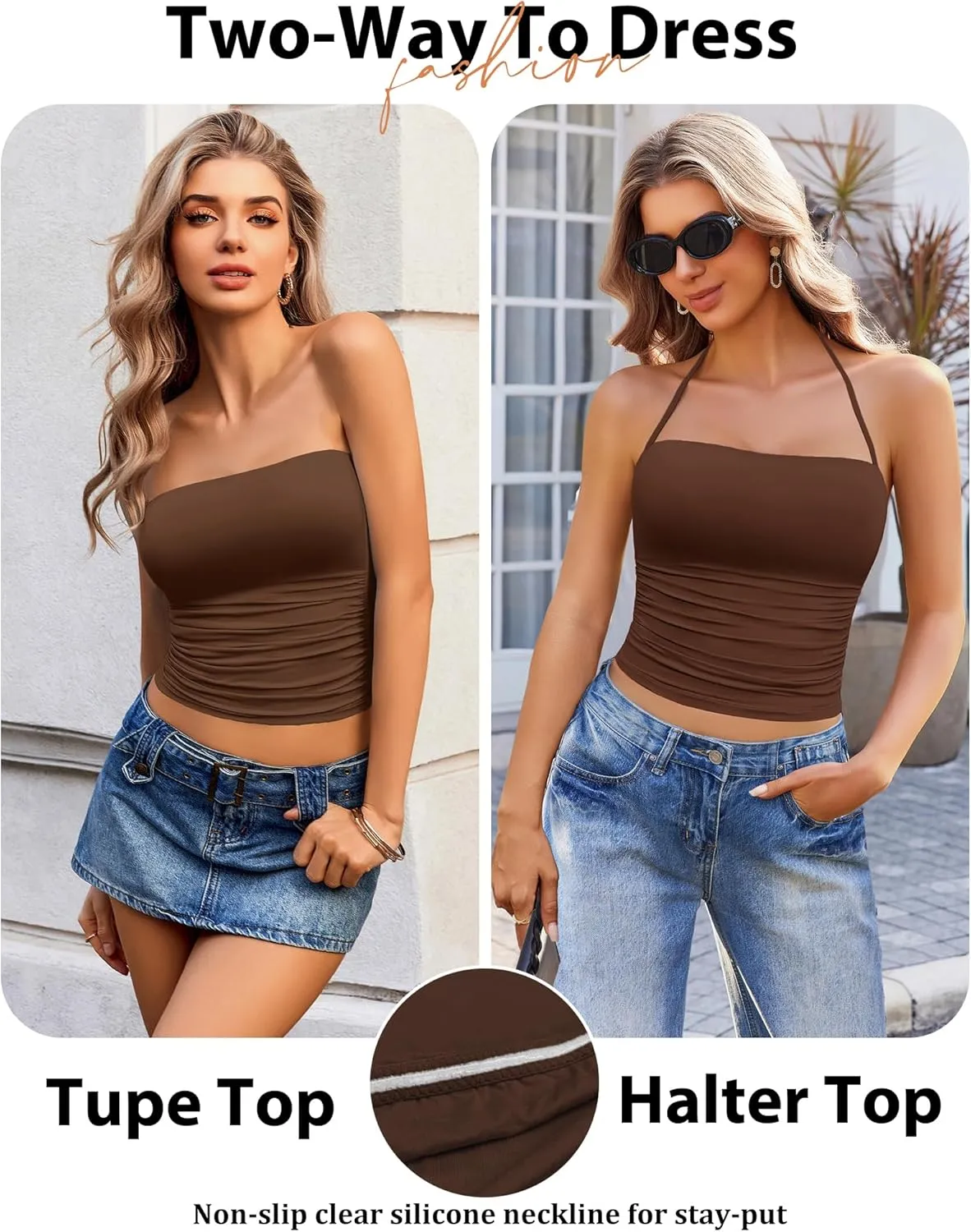Avidlove Halter Tops for Women Going Out Double Lined Sexy Crop Tank Top Ruched Slim Fit Cami Y2K Outfits