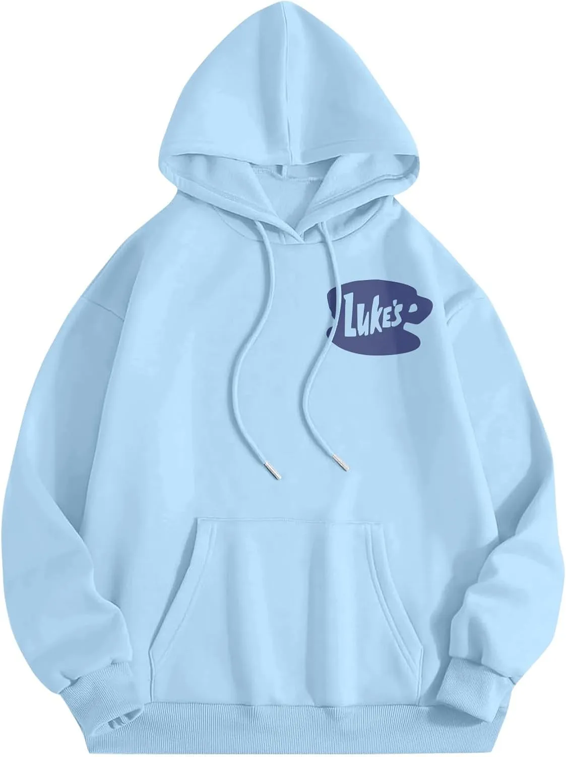 Azeralia Hoodies for Women Crew Neck Long Sleeve Sweatshirt Print Lightweight Pullover Fall Daily Basic Top