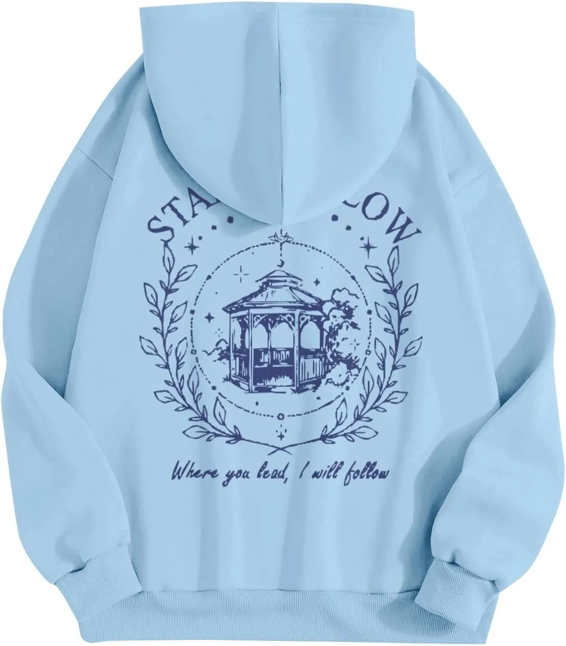 Azeralia Hoodies for Women Crew Neck Long Sleeve Sweatshirt Print Lightweight Pullover Fall Daily Basic Top