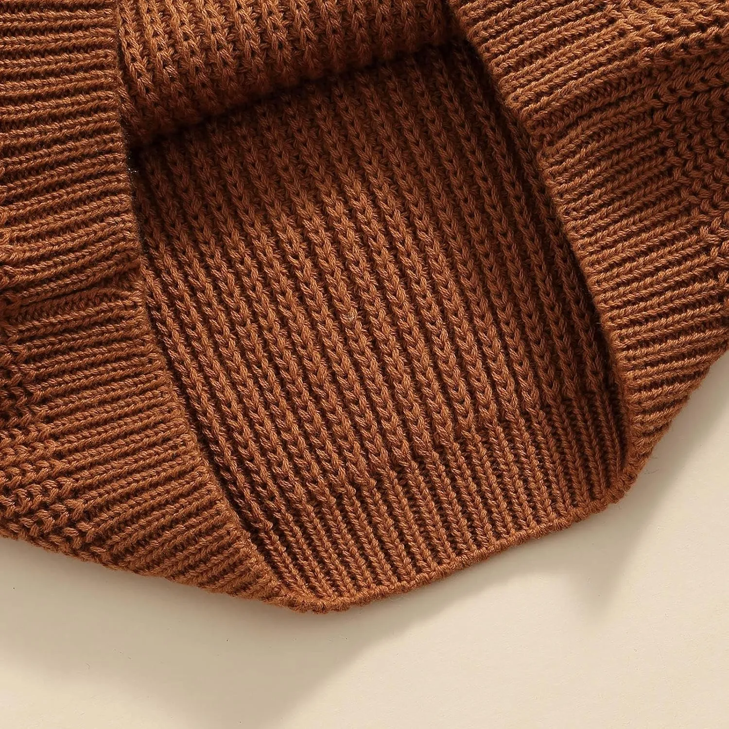 Baby Girl Boy Toddler Knit Sweater Cute Round Neck Long Sleeve Blouse Pullover Oversized Sweatshirt Warm Kids Tops