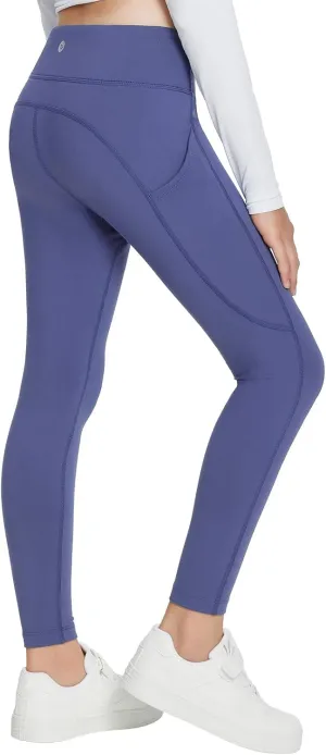 baleaf Girls Fleece Lined Leggings Athletic Yoga Pants Thermal Dance Tights Pockets Winter Running