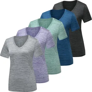 BALENNZ Workout Shirts for Women, Moisture Wicking Quick Dry Active Athletic Women's Gym Performance T Shirts