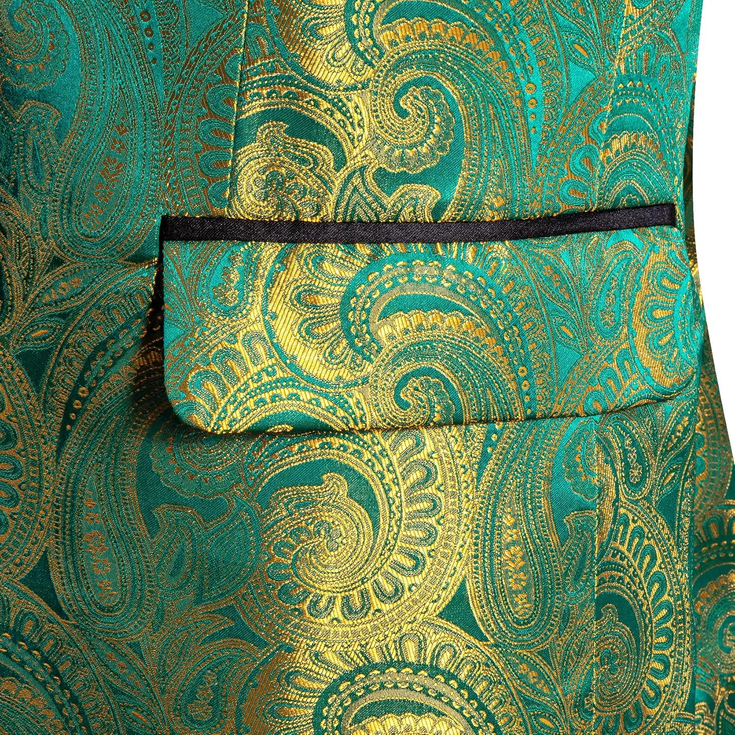 Barry.Wang Blazer for Men Paisley Sport Coat Lightweight Suit Jacket Regular Tuxedo Flower Mardi Gras Carnival Gift