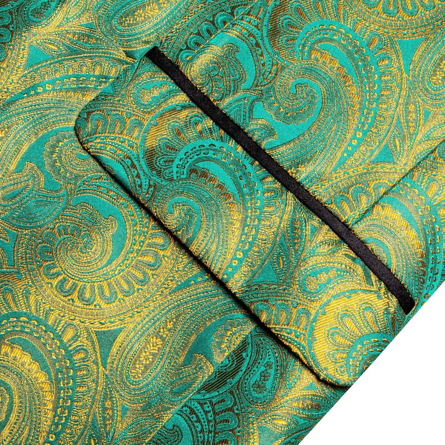 Barry.Wang Blazer for Men Paisley Sport Coat Lightweight Suit Jacket Regular Tuxedo Flower Mardi Gras Carnival Gift