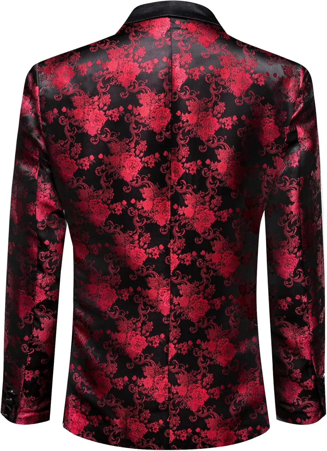 Barry.Wang Blazer for Men Paisley Sport Coat Lightweight Suit Jacket Regular Tuxedo Flower Mardi Gras Carnival Gift