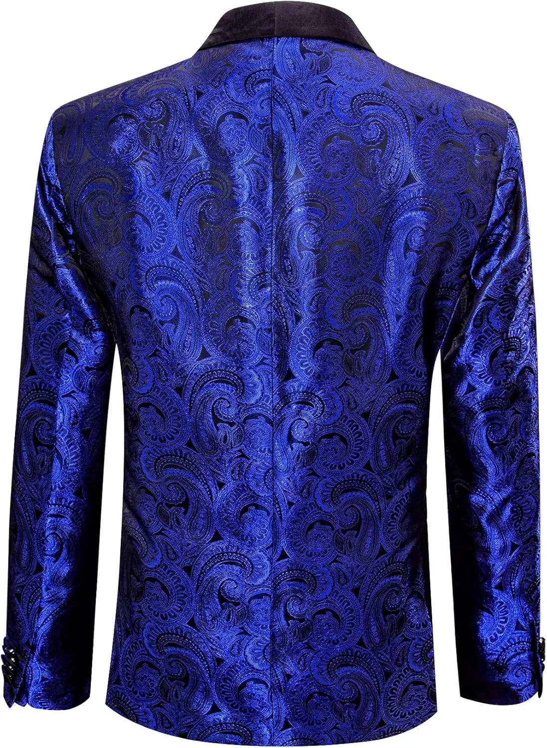 Barry.Wang Blazer for Men Paisley Sport Coat Lightweight Suit Jacket Regular Tuxedo Flower Mardi Gras Carnival Gift