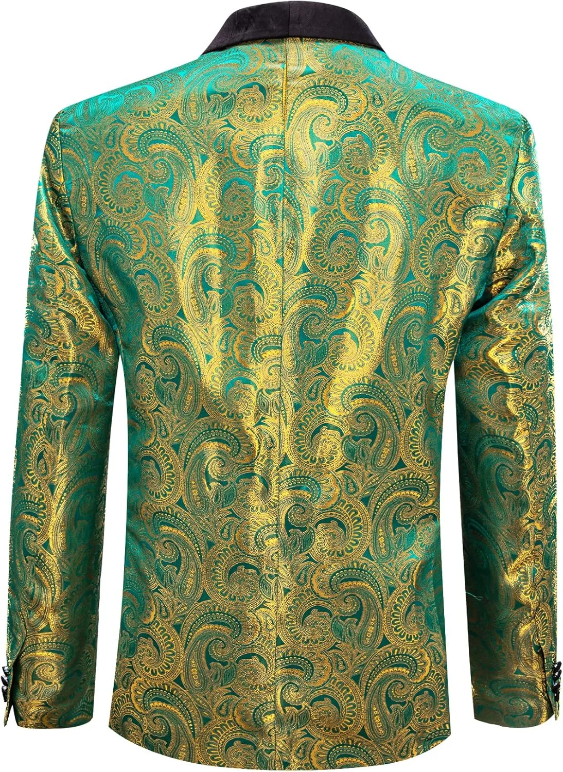 Barry.Wang Blazer for Men Paisley Sport Coat Lightweight Suit Jacket Regular Tuxedo Flower Mardi Gras Carnival Gift