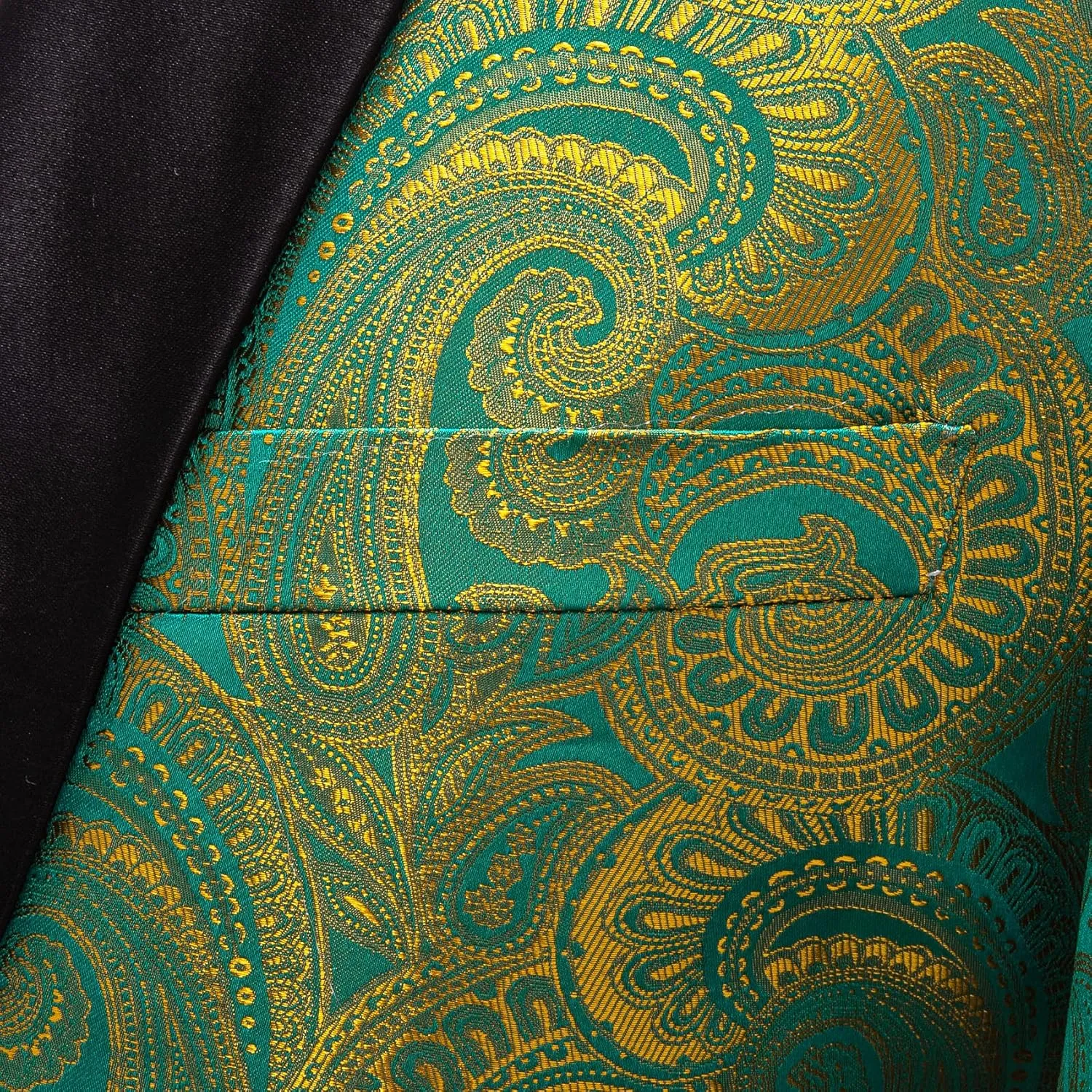 Barry.Wang Blazer for Men Paisley Sport Coat Lightweight Suit Jacket Regular Tuxedo Flower Mardi Gras Carnival Gift