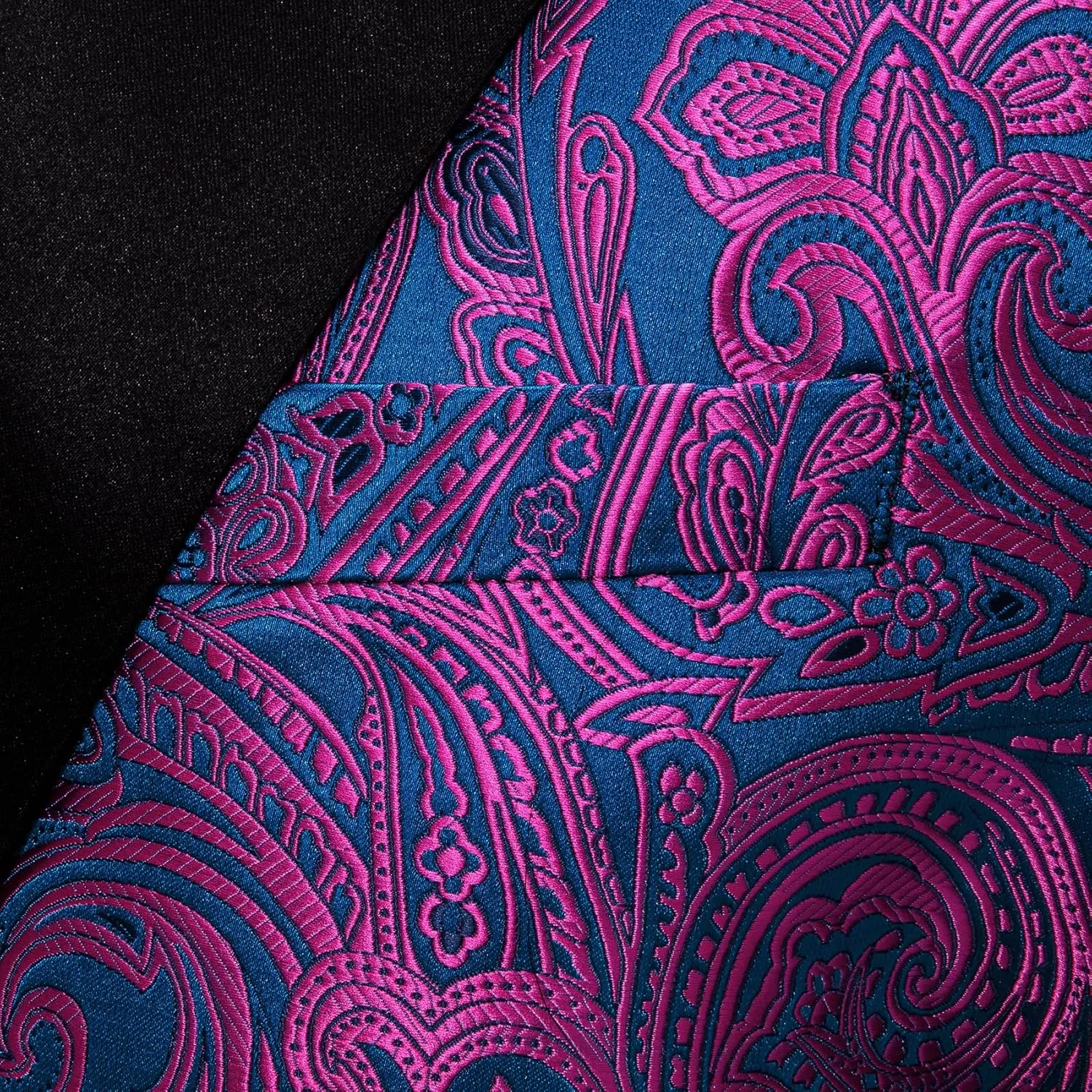 Barry.Wang Blazer for Men Paisley Sport Coat Lightweight Suit Jacket Regular Tuxedo Flower Mardi Gras Carnival Gift