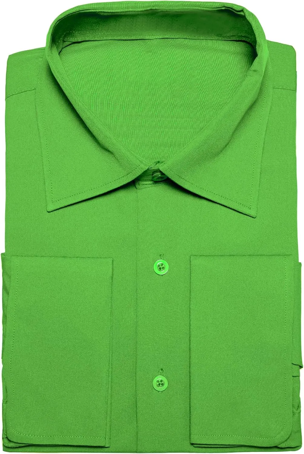 Barry.Wang Mens Stretch Dress Shirts Solid Long Sleeve Button Down Shirts Formal Casual Business Prom Party Wedding