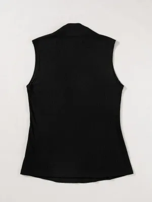 Basic Sleeveless Mock Neck