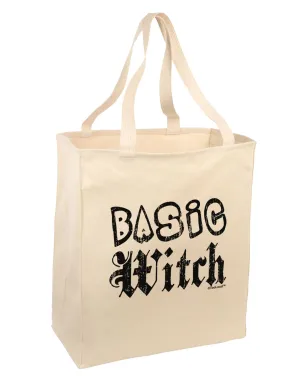 Basic Witch Distressed Large Grocery Tote Bag