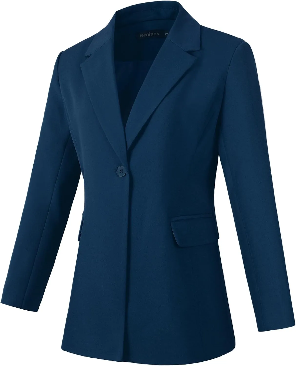 Beninos Womens Long Sleeve Blazers Business Casual Solid Lightweight Suit Jacket Office Blazer