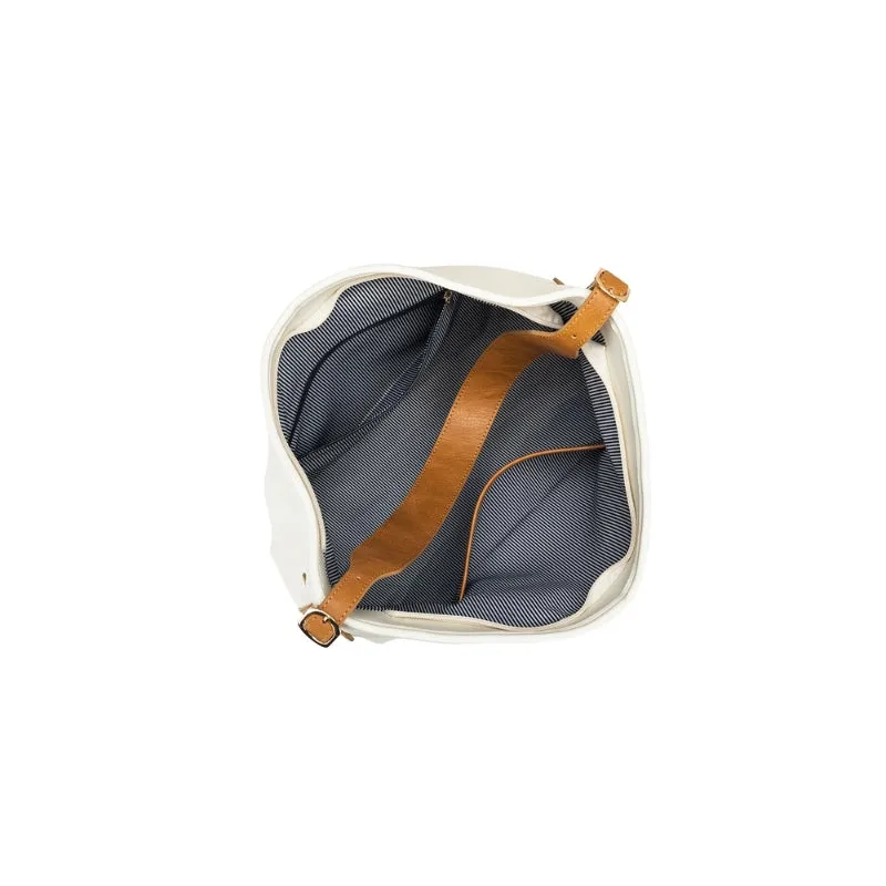 Black Caviar Designs | Madeleine Floppy Hobo 3pc - White/Tan