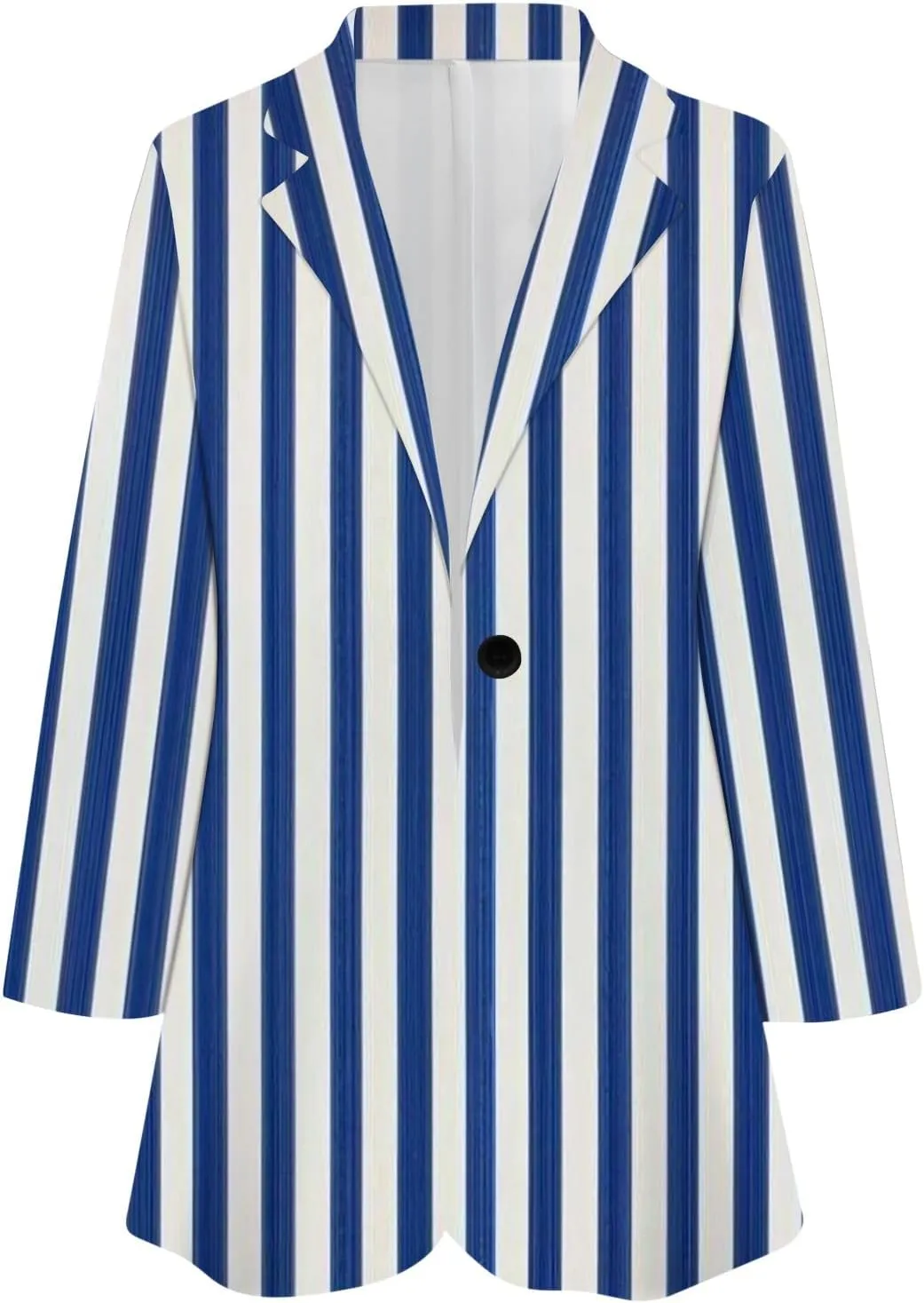 Blazers For Women Business Casual,2024 Fall Trendy Black And White Striped Blazer Lapel Open Front Cardigan Jacket
