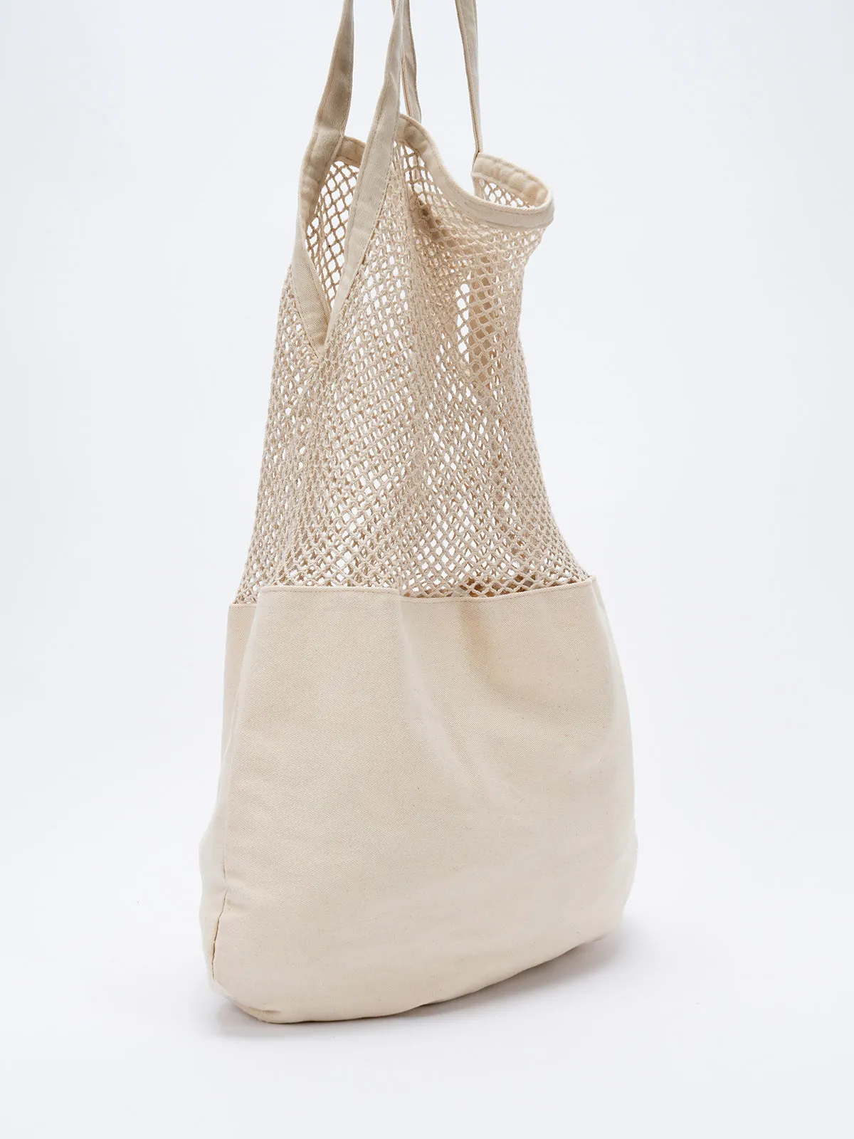 Blended Mesh Grocery Bag Off White