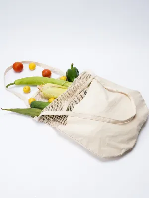 Blended Mesh Grocery Bag Off White