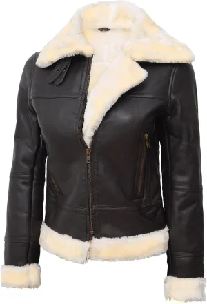 Blingsoul Womens Leather Jacket - Real Leather Winter Jackets for Women