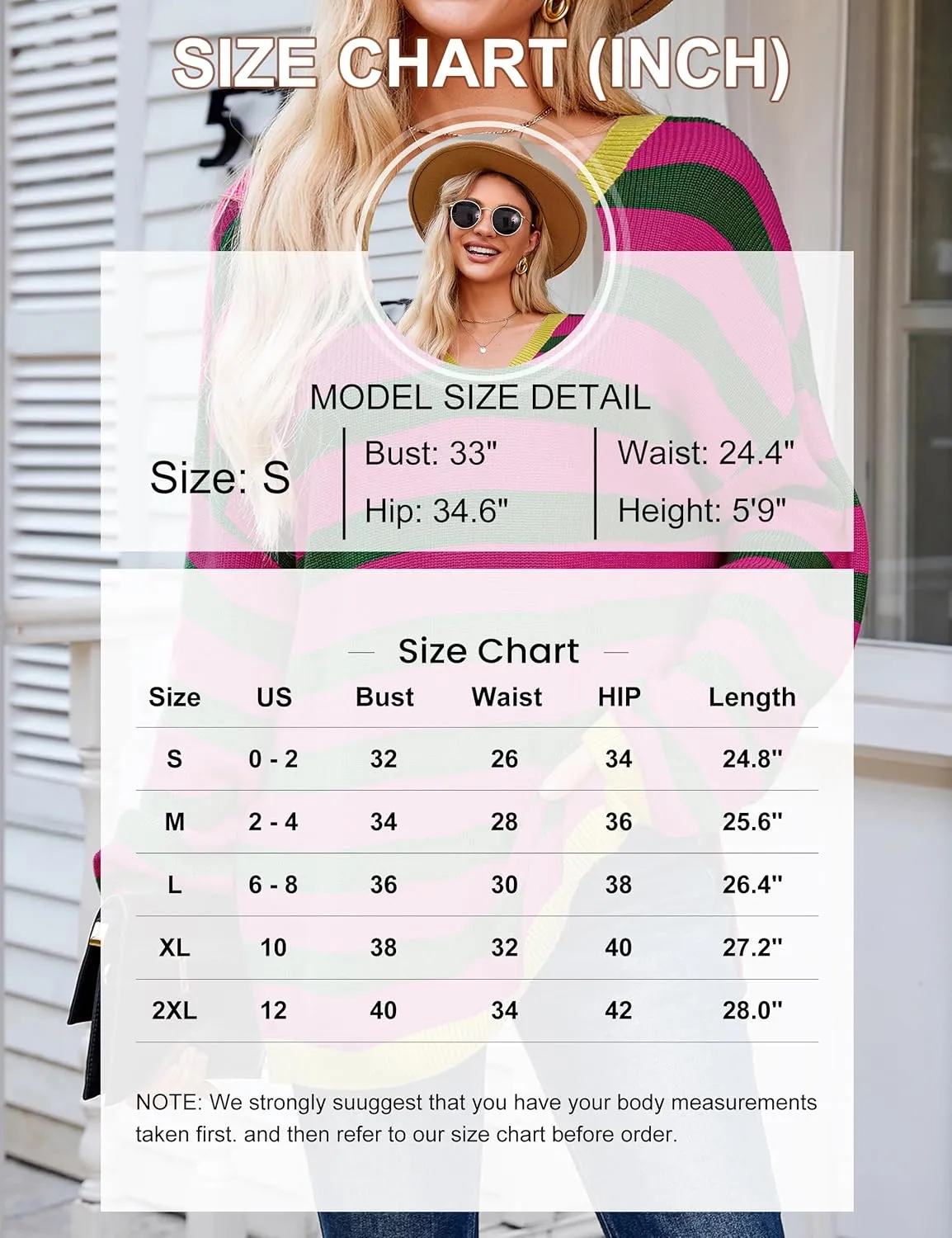 Blooming Jelly Womens Striped Sweater Oversized V Neck Side Slit Cute Long Sleeve Tops Pullover Fall 2024 Trendy Casual Tunic