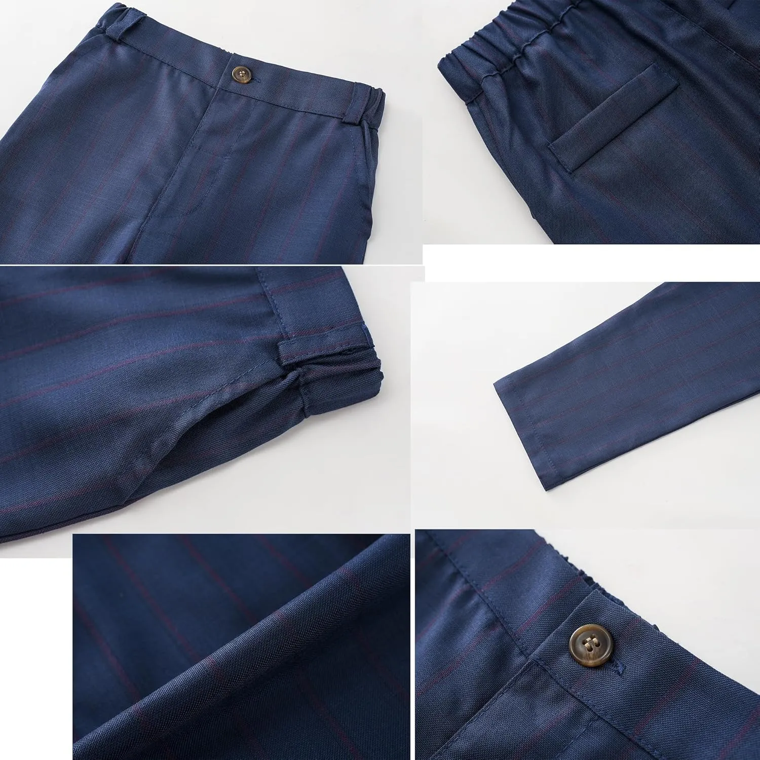 Boys 3Pcs Clothing Sets Long Sleeve Bowtie Shirts  Vest  Pants Casual Suit