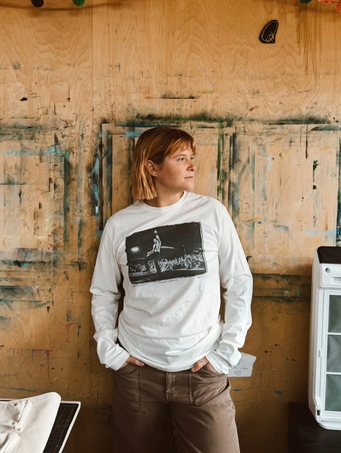 Bruce Springsteen Long Sleeve "Concert" Tee - Vintage White