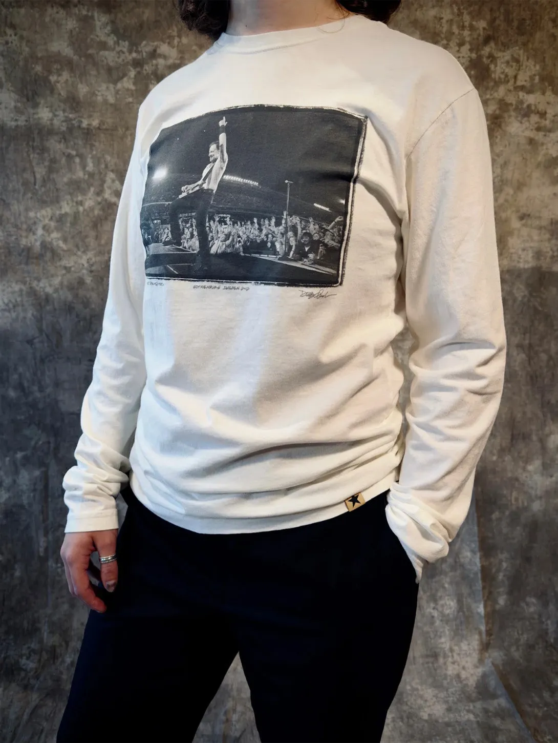 Bruce Springsteen Long Sleeve "Concert" Tee - Vintage White