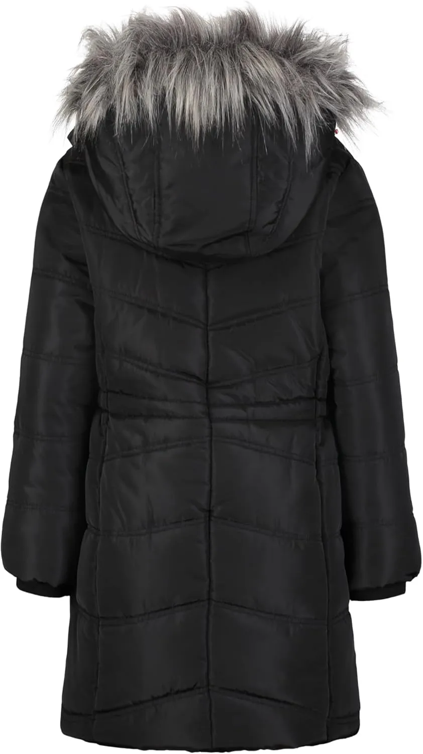 Calvin Klein girls Hooded Winter Puffer Jacket, Full-length Heavyweight Coat With Fleece Lining