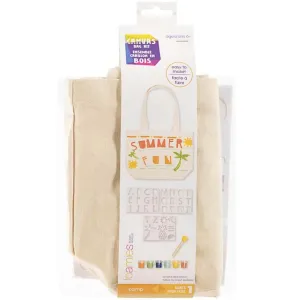 Canvas Tote Kit with Paint and Stencils